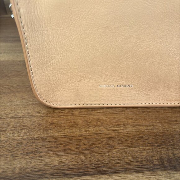 Rebecca Minkoff Nanine Light Vachetta Peach Leather Crossbody New - Picture 6 of 13